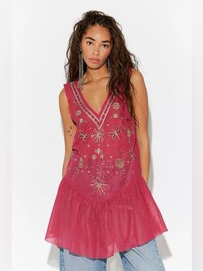NWT! FP Free People Nightcap Embellished Slip Sz Small & Large